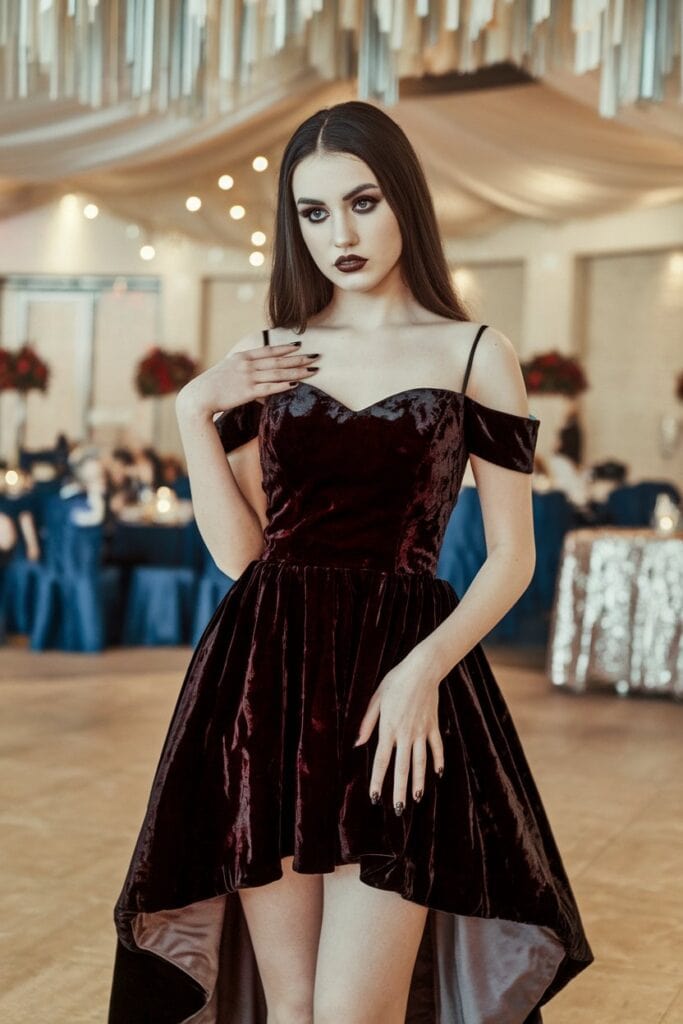 black wedding dress for bride A Line Lace Gothic Dresses – MyChicDress Size:3XL st-short-dresses Black Tunic Dress (3155930)