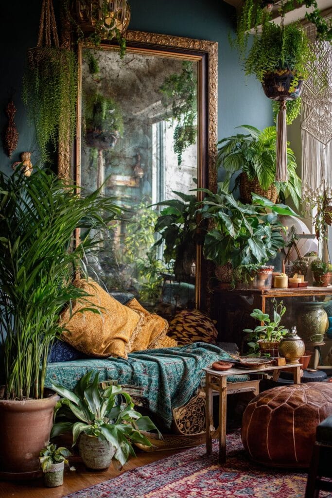30 Bohemian Wall Décor Ideas - Gloomy Girlz - Glam Bohemian Wall Decor Ideas Inspiration